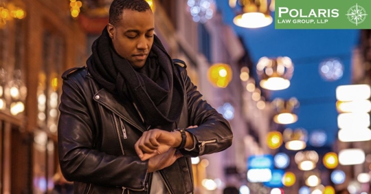 employee looking at time