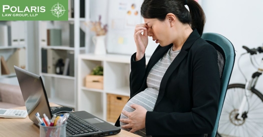 pregnant employee with a headache