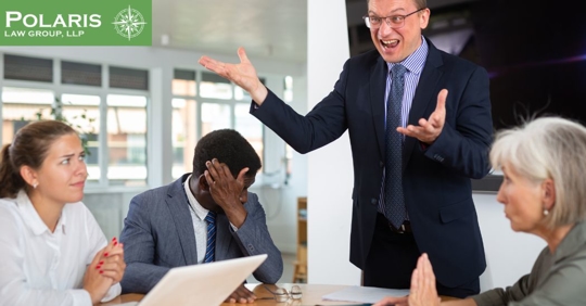 boss getting angry in the office