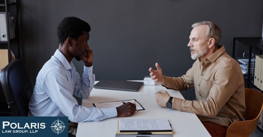 employee talking to manager